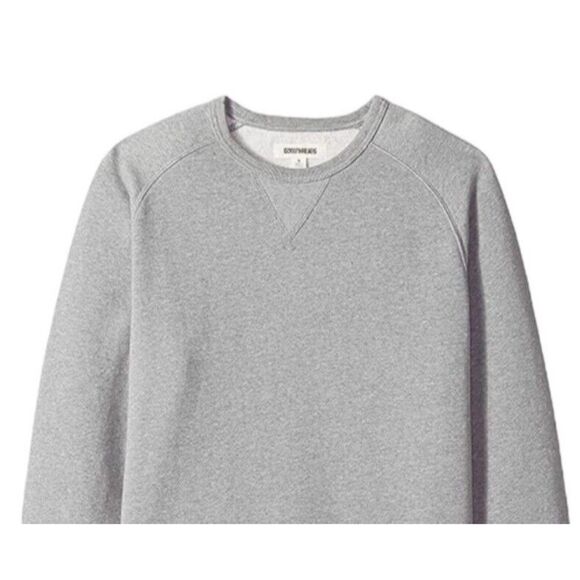 New Pullover Mens Size L Fleece Sweatshirt Gray Crewneck Goodthreads - Picture 4 of 8